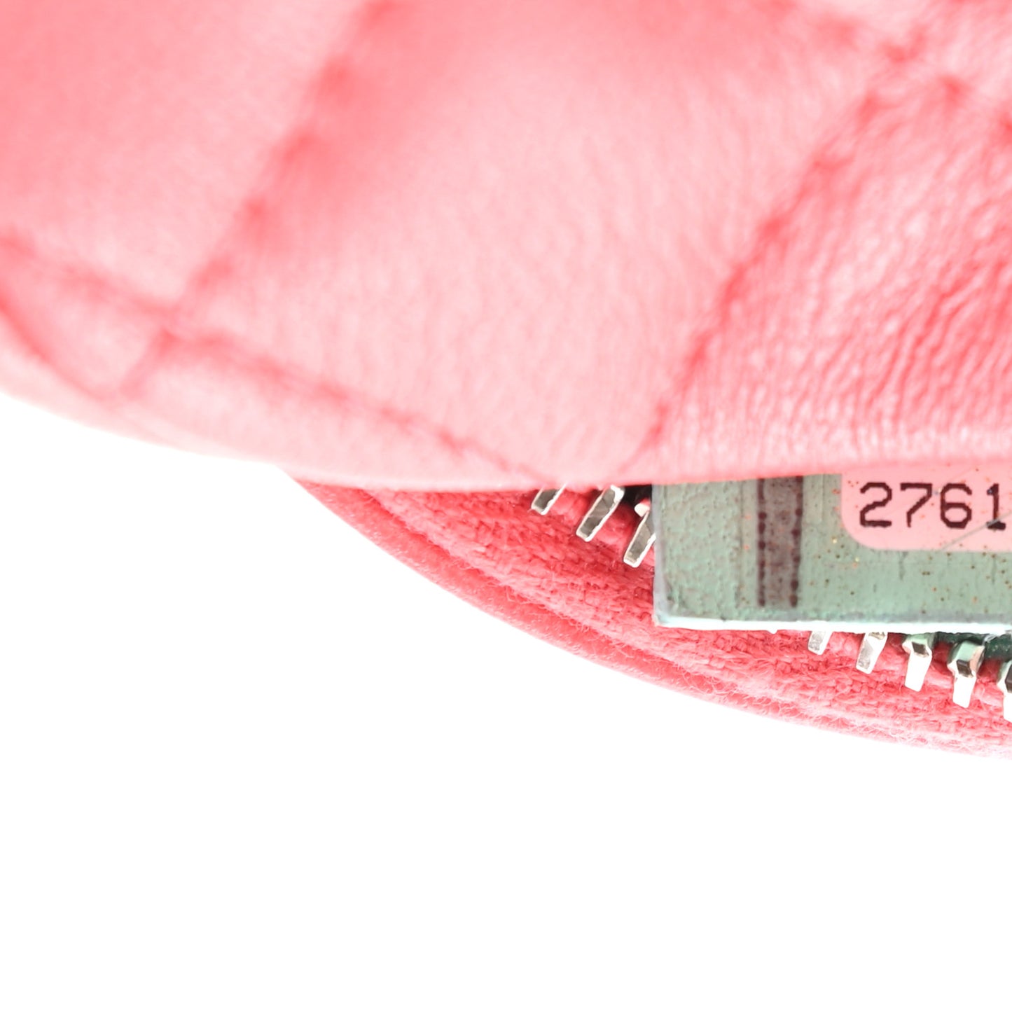 Lambskin Quilted Zip Around Classic Coin Purse Coral
