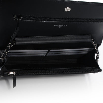 Chanel Patent Caviar Timeless CC Wallet on Chain WOC Black 6 of 9