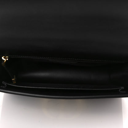 Christian Dior Shiny Crinkled Lambskin 30 Montaigne Flap Bag Black 4 of 7