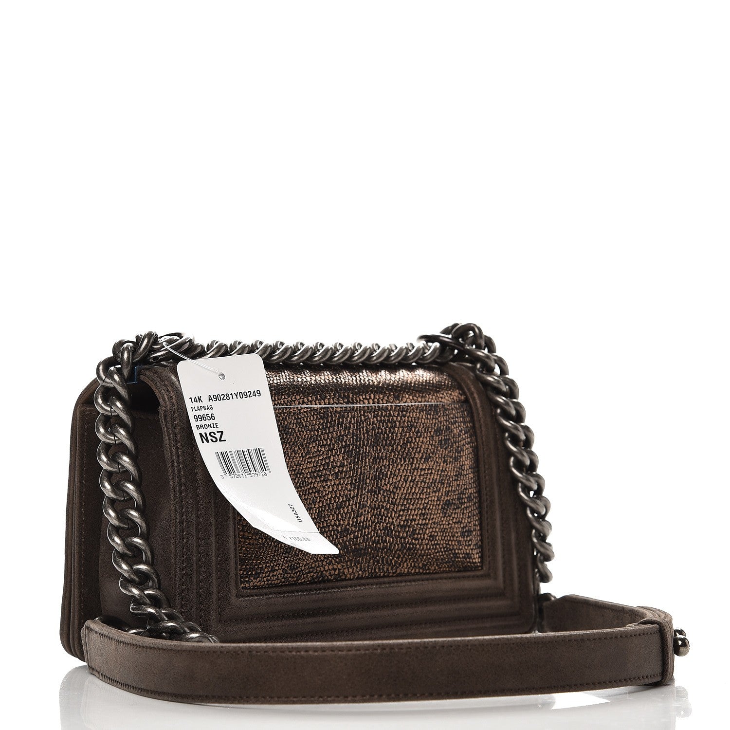Chanel Metallic Lizard Iridescent Calfskin Small Boy Flap Bronze 3 of 10