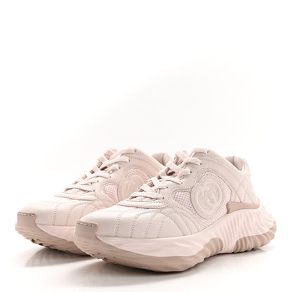 Gucci Calfskin Interlocking G Ripple Womens Platform Sneakers 38 Light Pink 3 of 8
