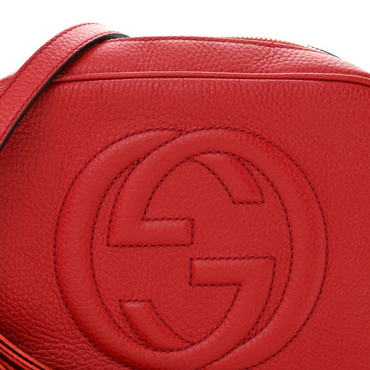 Gucci Pebbled Calfskin Small Soho Disco Bag Vibrant Red 8 of 12