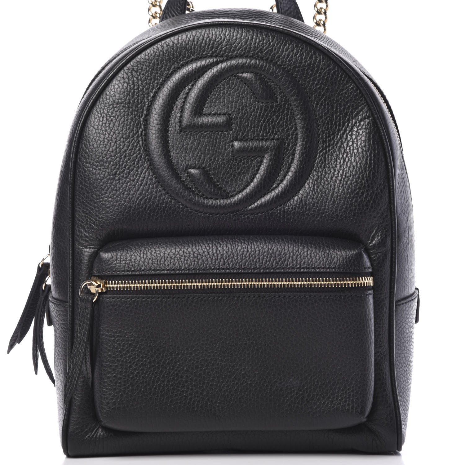 Gucci Pebbled Calfskin Soho Chain Backpack Black 7 of 9
