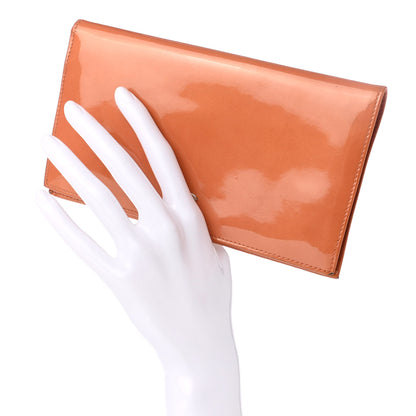 Chanel Patent CC Yen Wallet Orange 2 of 13