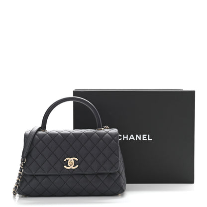 Chanel Caviar Quilted Small Coco Handle Flap Navy 11 of 11