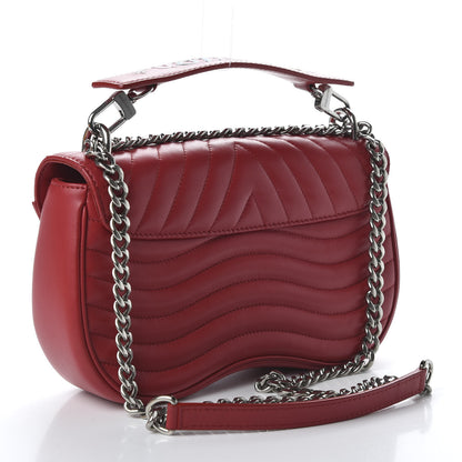 Louis Vuitton Calfskin New Wave Chain MM Ecarlate 4 of 10