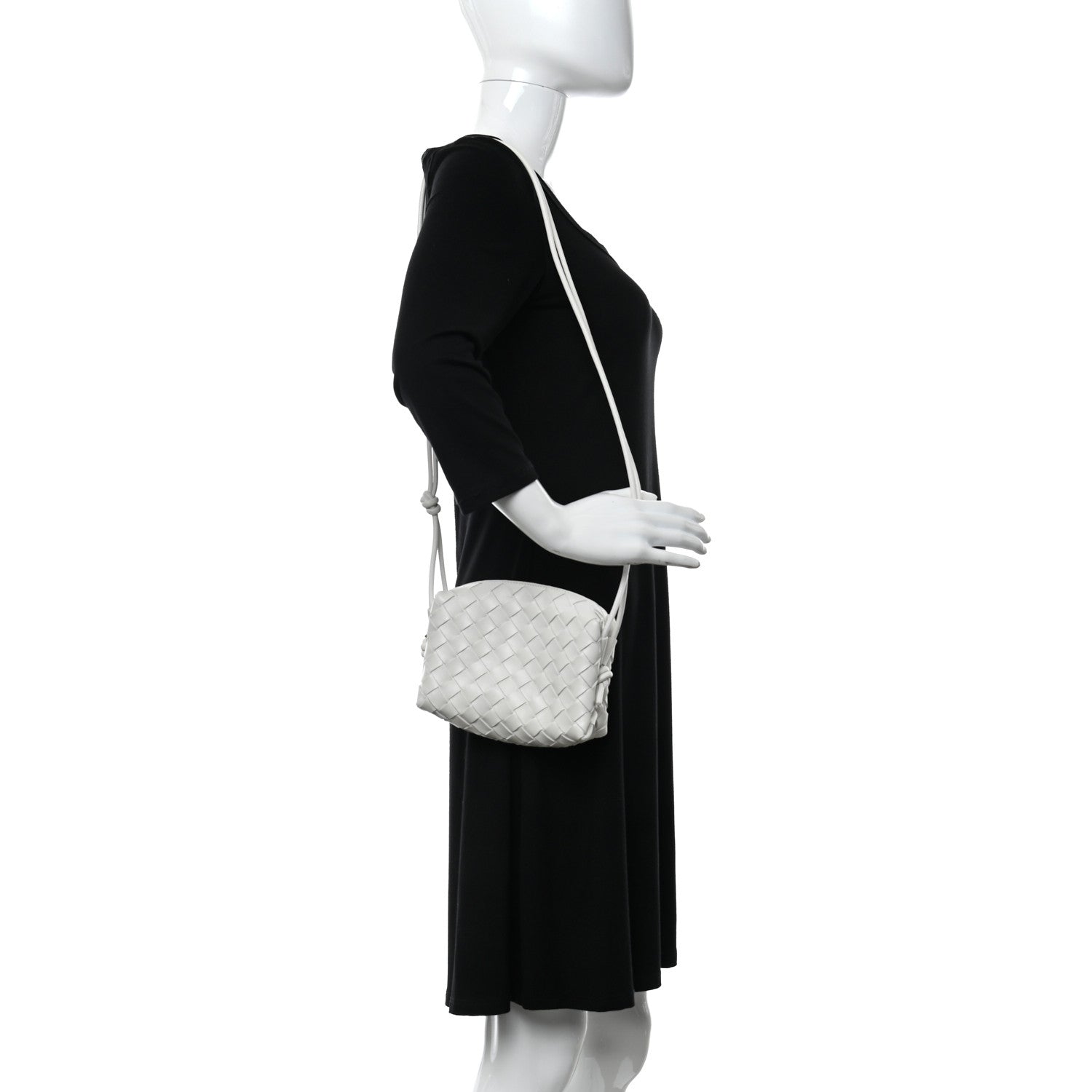 Bottega Veneta Nappa Intrecciato Mini Loop Camera Bag White 2 of 9