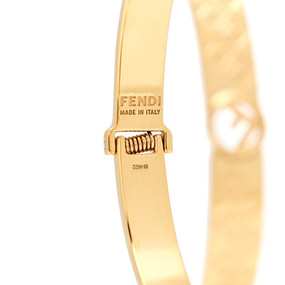 Fendi Brass Steel FF Bracelet Gold 4 of 4