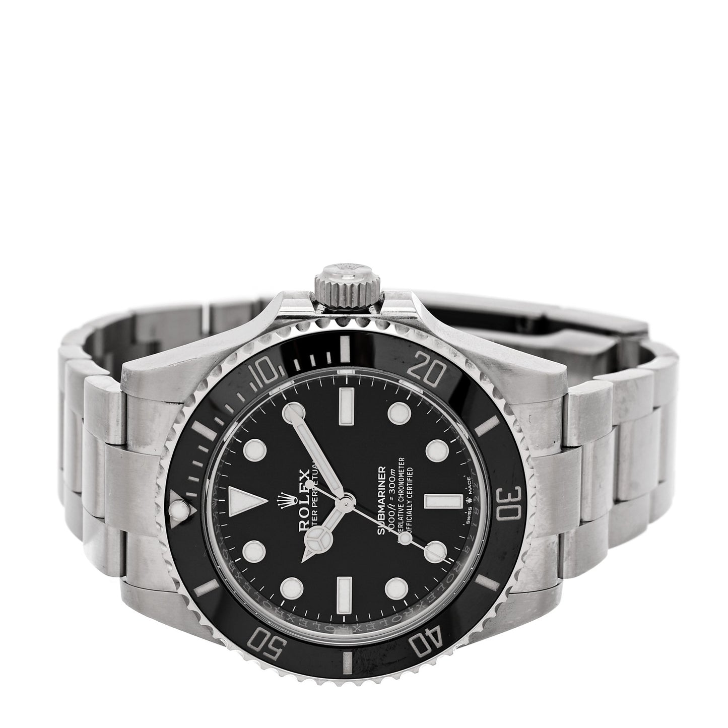 Stainless Steel 41mm Oyster Perpetual Submariner Watch Black 124060