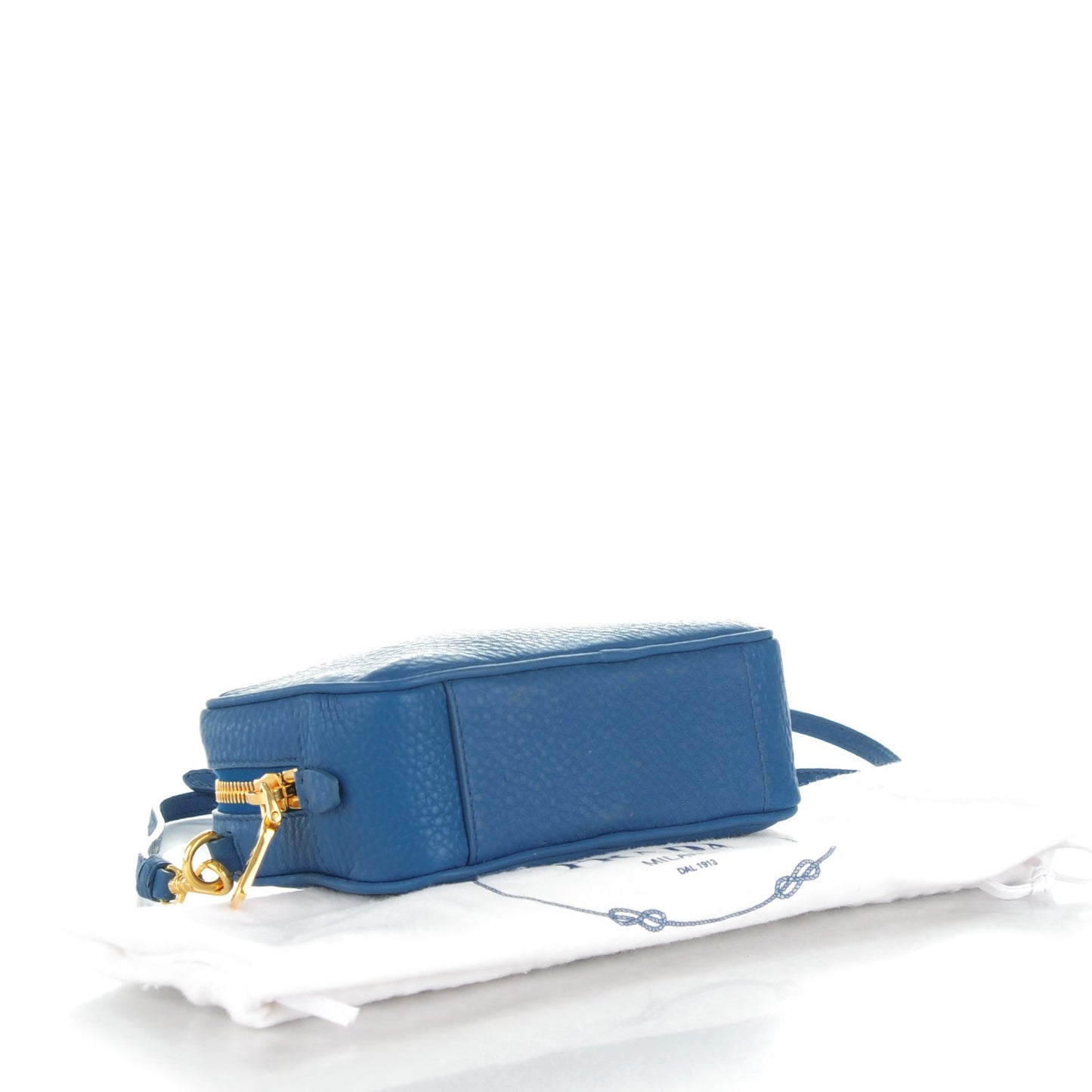 Vitello Daino Mini Camera Crossbody Cobalto