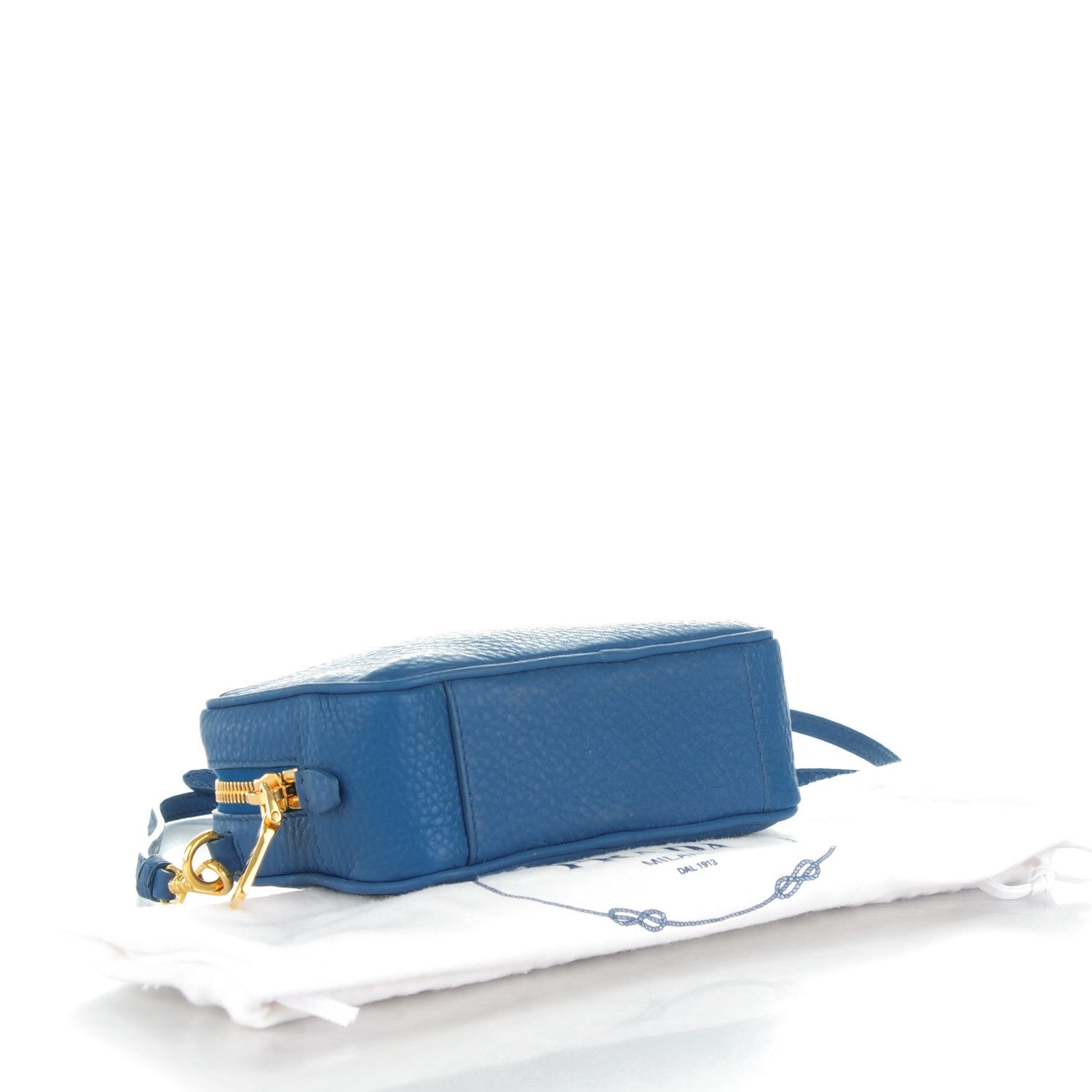Prada Vitello Daino Mini Camera Crossbody Cobalto 4 of 8