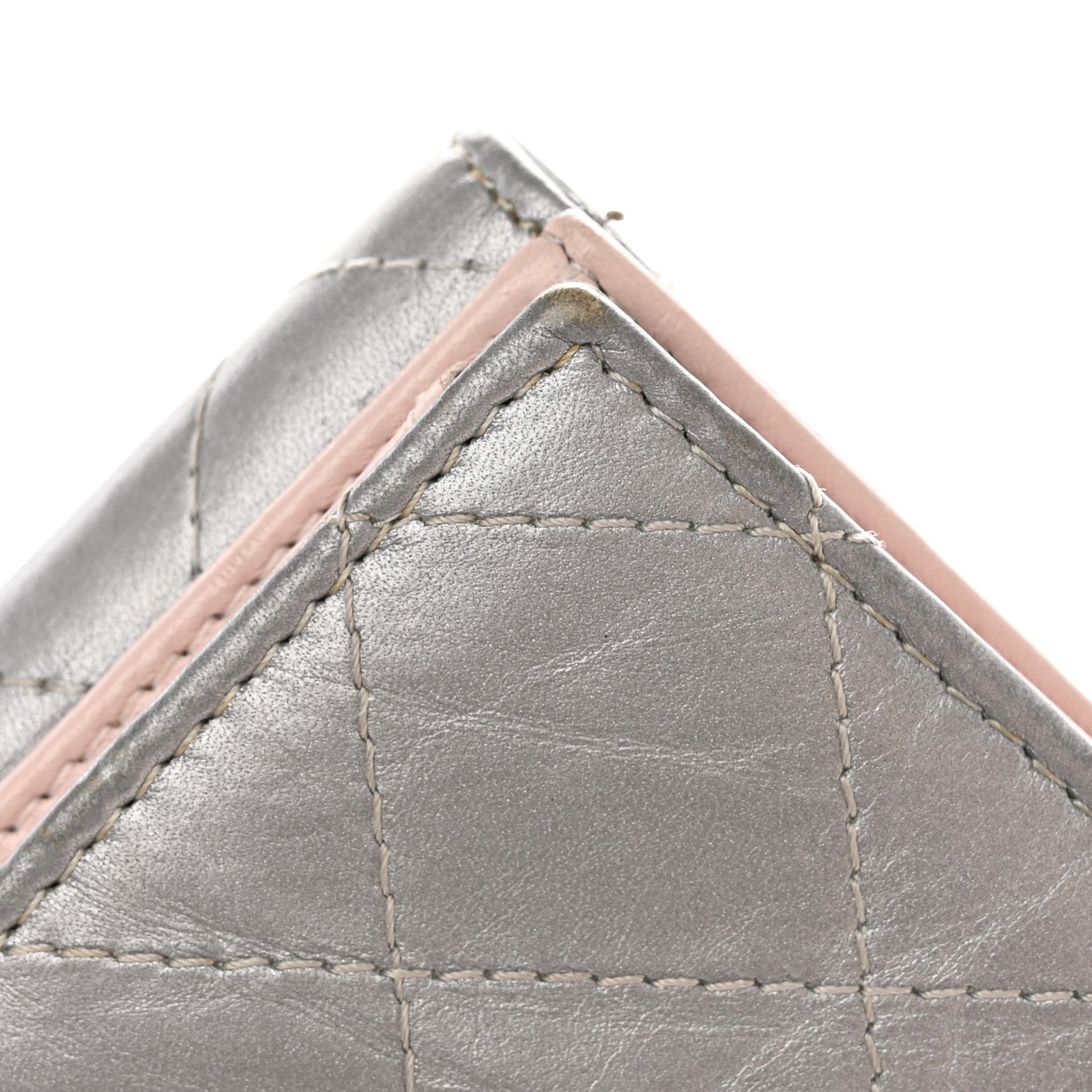 Chanel Aged Metallic Calfskin Large Palette Flap Wallet Silver 15 of 18