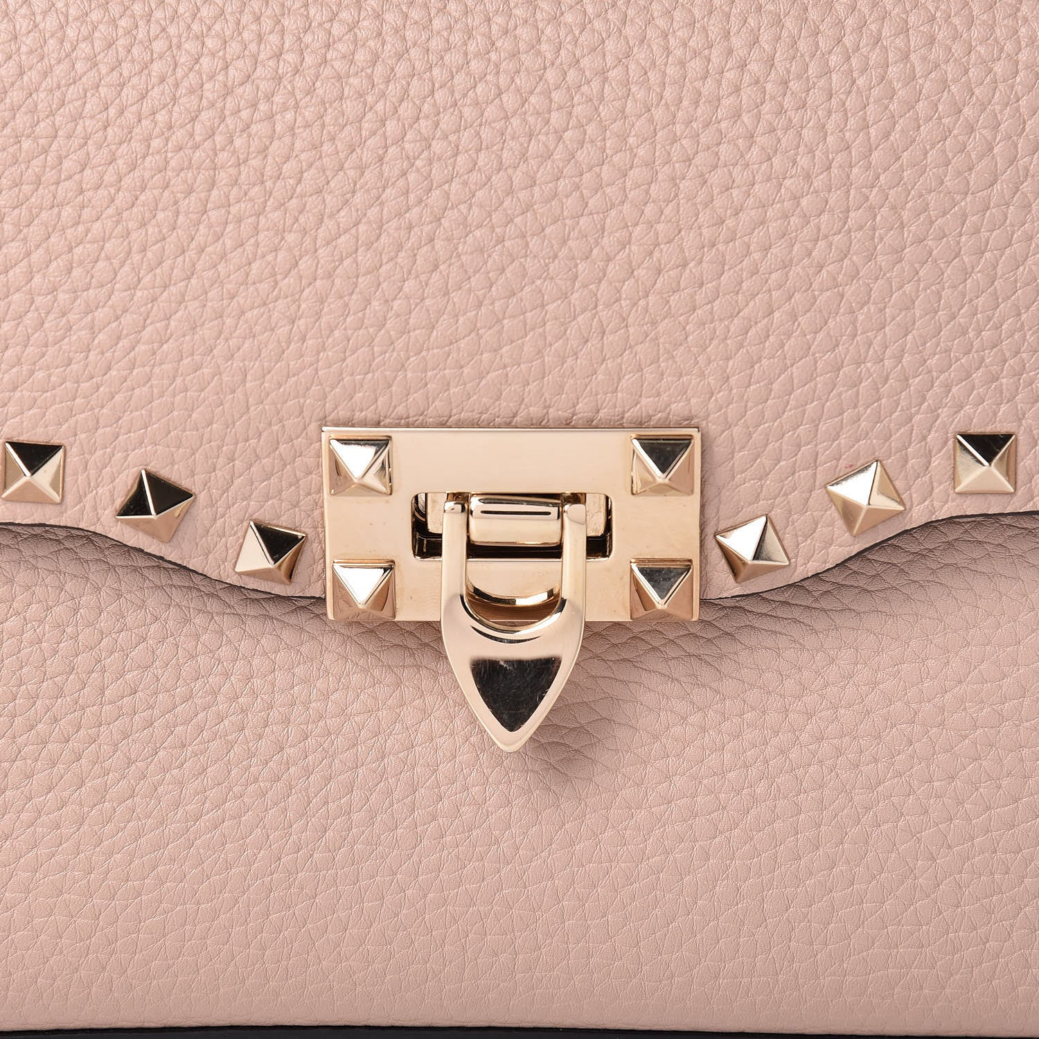 Valentino Garavani Pebbled Calfskin Medium Rockstud Flip Lock Crossbody Bag Poudre 7 of 11