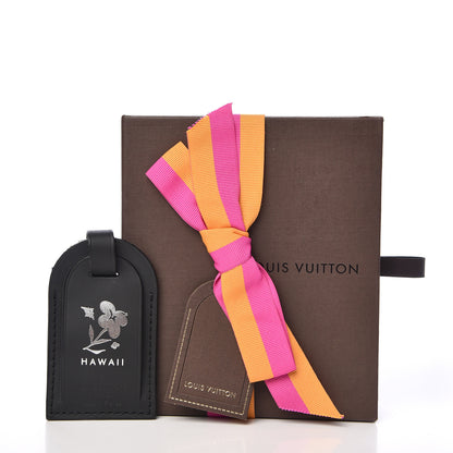 Louis Vuitton Calfskin Hawaii Luggage Tag Black 4 of 4