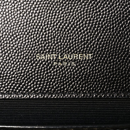 Saint Laurent Grain De Poudre Medium Classic Monogram Kate Satchel Black 6 of 8