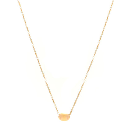 Tiffany 18K Yellow Gold 6.5mm Elsa Peretti Bean Pendant Necklace 1 of 4