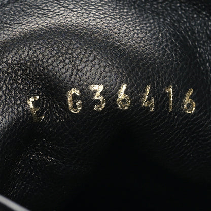 Chanel Shiny Calfskin Pearl Lace Up Combat Short Boots 35.5 Black 6 of 8