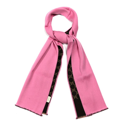 Gucci Wool Silk GG Monogram Ripon Simple Scarf Roseate 1 of 4