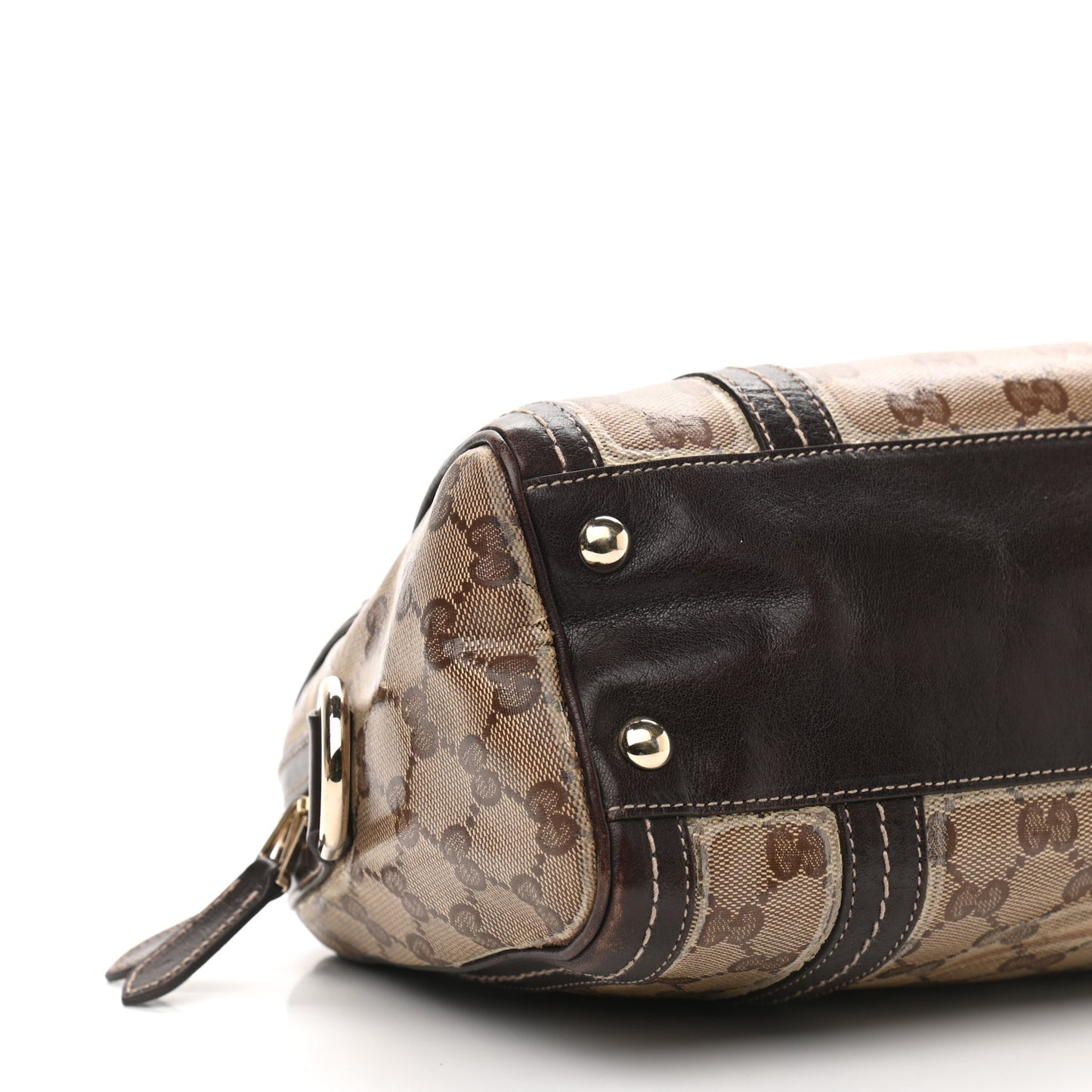 Crystal Monogram Duchessa Boston Bag Brown