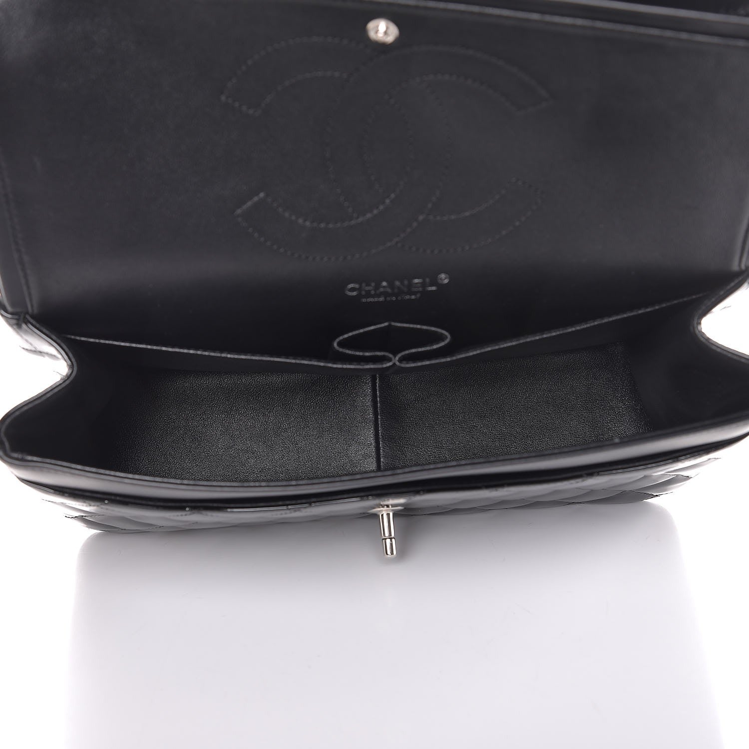 Chanel Patent Quilted Jumbo Double Flap Black 6 of 10