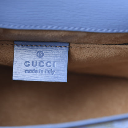 Gucci Shangai Calfskin Web New Flora Mini Sylvie Chain Shoulder Bag Azure 6 of 10