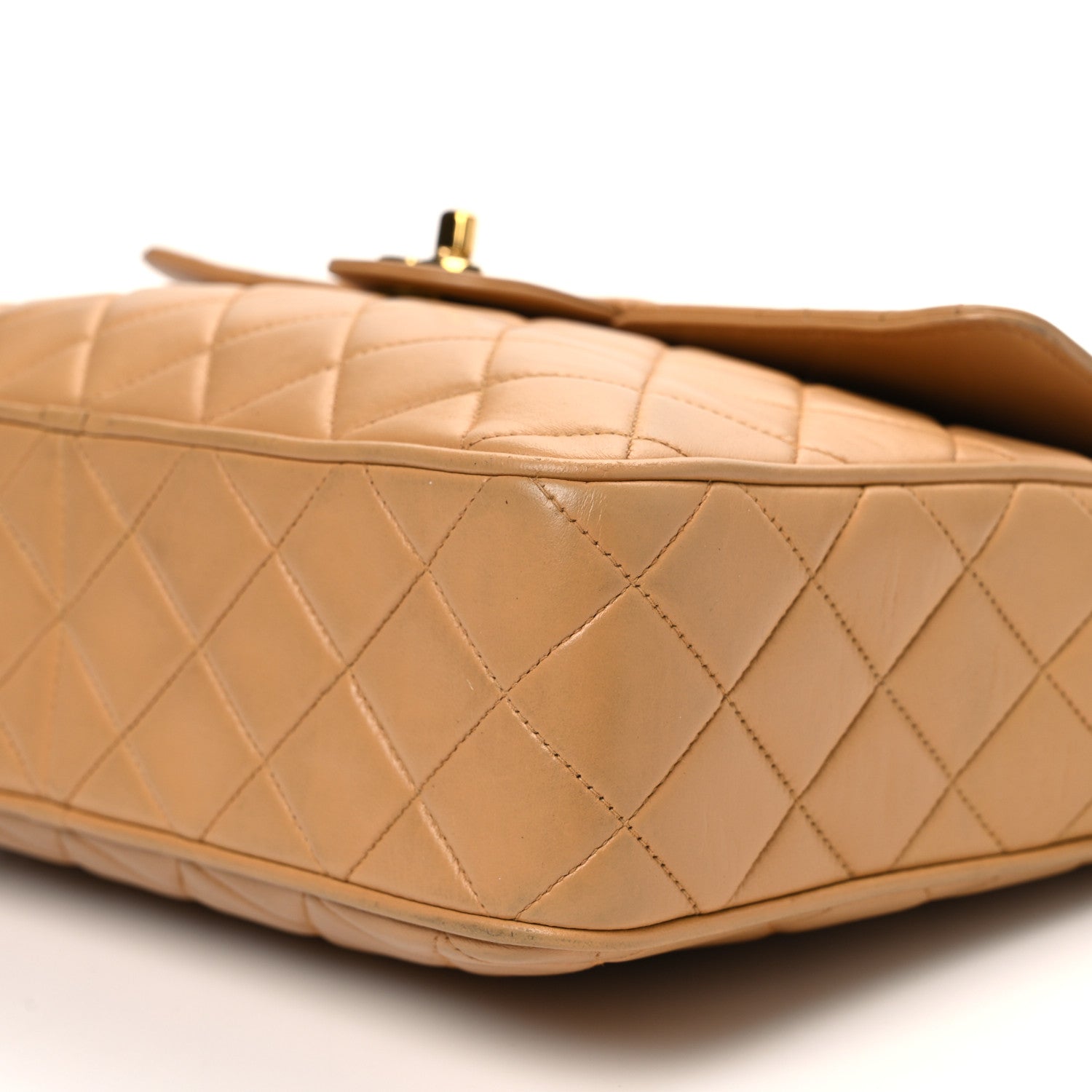 Chanel Lambskin Quilted Flap Camera Case Beige Clair 11 of 12