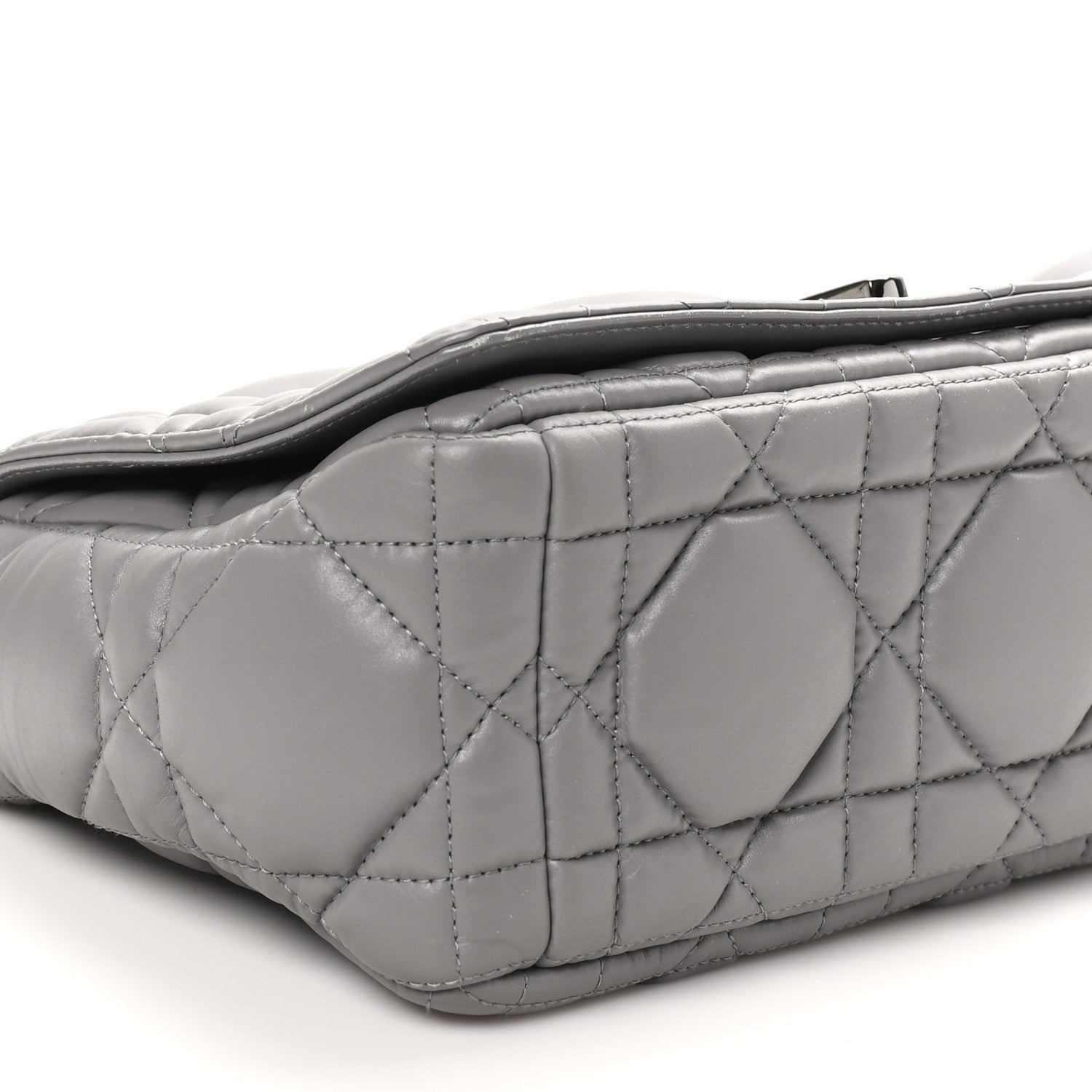 Christian Dior Calfskin Macrocannage Medium Caro Bag Iron Grey 9 of 11