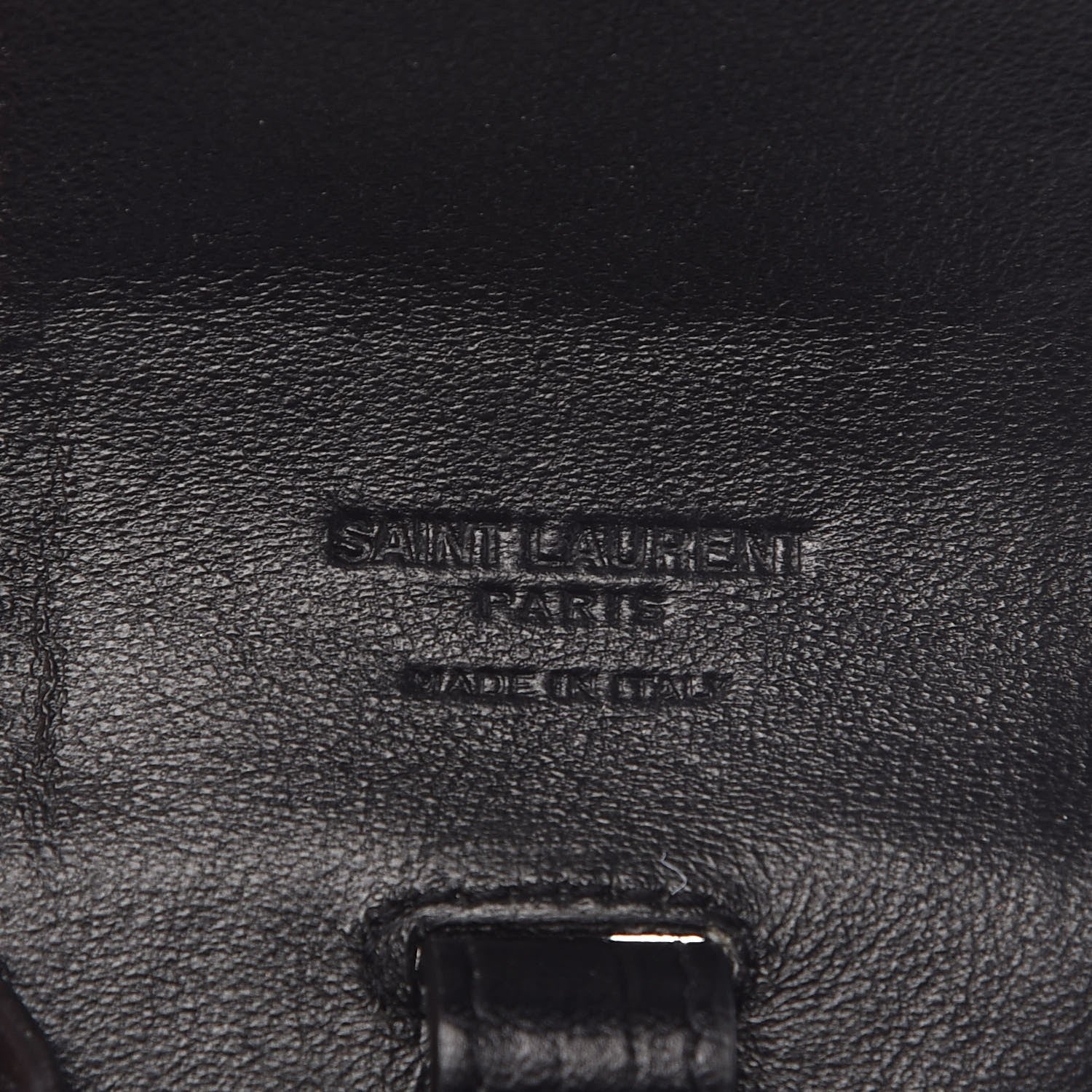 Saint Laurent Calfskin Crocodile Embossed Cigarette Case Black 6 of 6