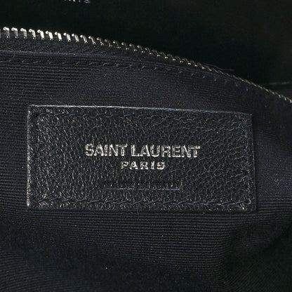 Saint Laurent Calfskin Y Quilted Monogram Large Loulou Shopper Black 8 of 10