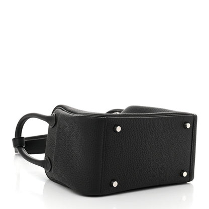 Hermes Taurillon Clemence Mini Lindy 20 Black 4 of 10