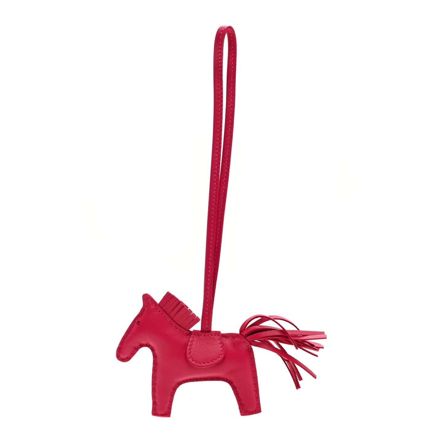Milo Lambskin Grigri Rodeo Horse Bag Charm PM Rose Mexico