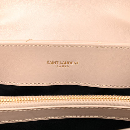 Saint Laurent Calfskin Y Quilted Monogram Small Loulou Chain Satchel Light Natural 6 of 10