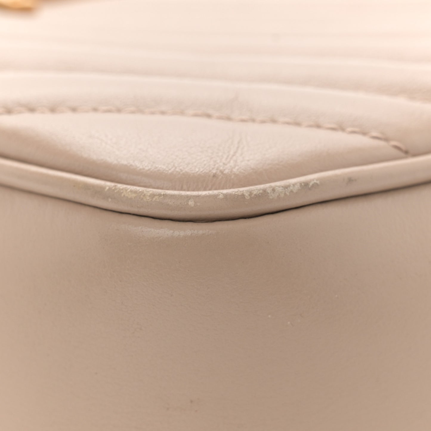 Calfskin Matelasse Monogram Lou Camera Bag Dark Beige