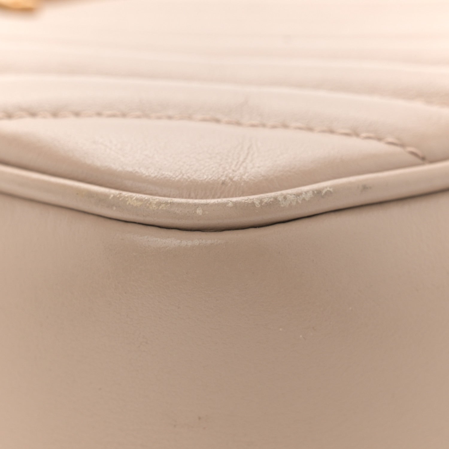 Saint Laurent Calfskin Matelasse Monogram Lou Camera Bag Dark Beige 11 of 13