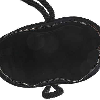 Saint Laurent Patent Crocodile Embossed Sac Coeur Heart Shaped Clutch Black 5 of 7
