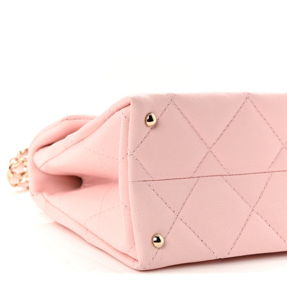 Chanel Caviar Quilted Mini Retro Twist Top Handle Flap Light Pink 9 of 11