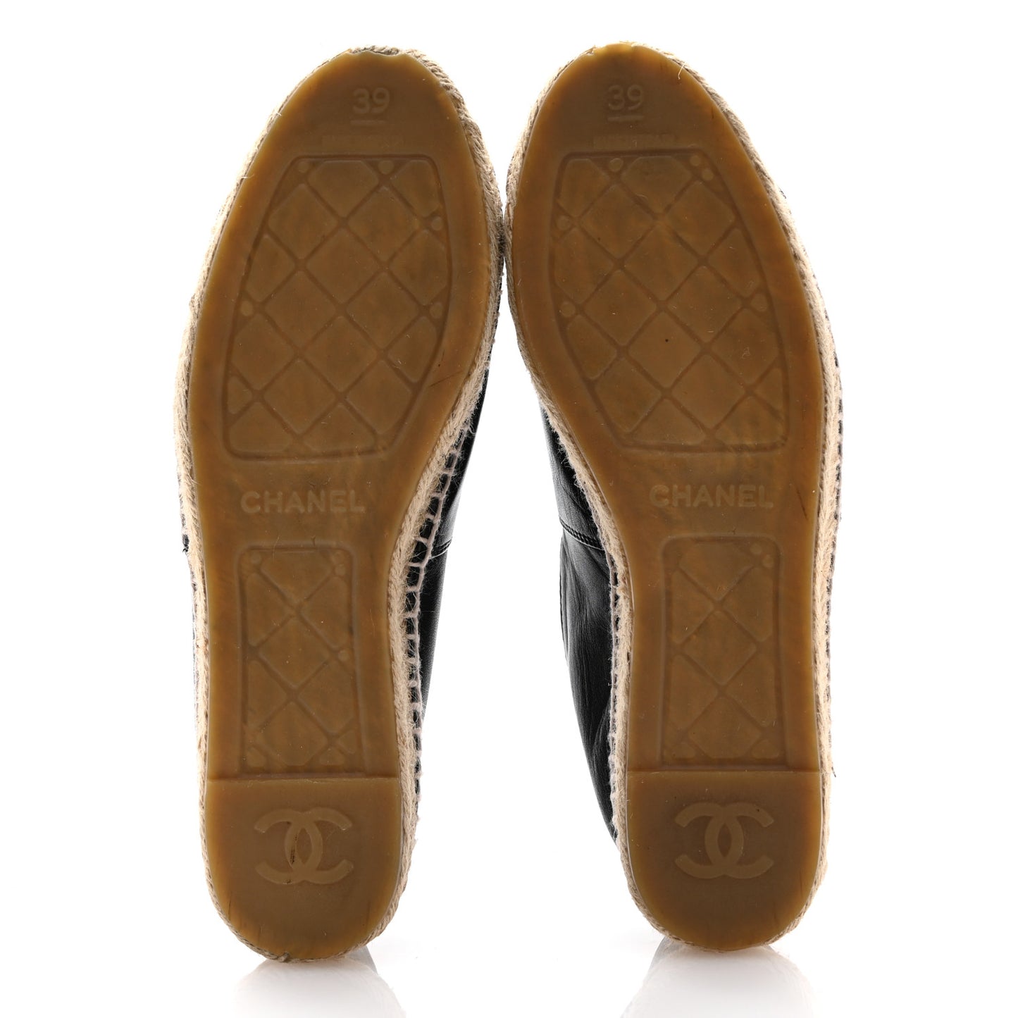 Lambskin CC Espadrilles 39 Black