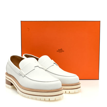 Hermes Calfskin Ivy Loafer 39.5 White 8 of 8
