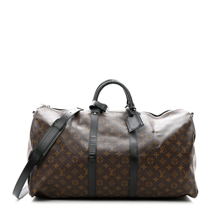 Louis Vuitton Monogram Macassar Keepall Bandouliere 55 1 of 12