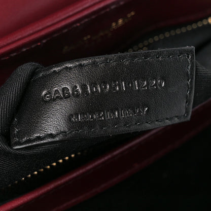 Saint Laurent Calfskin Y Quilted Monogram Toy Loulou Monogram Crossbody Bag Rouge Legion 8 of 12