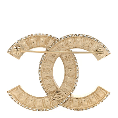 Chanel Baguette Crystal CC Brooch Gold 3 of 4