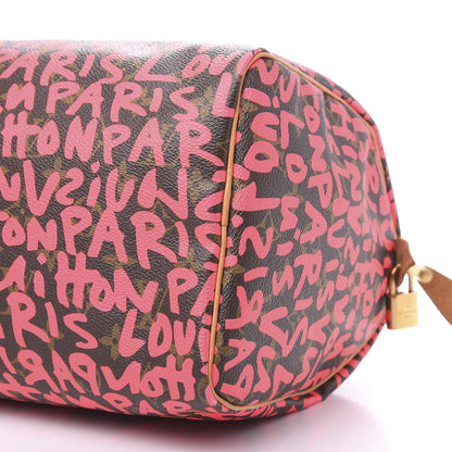 Louis Vuitton Monogram Graffiti Speedy 30 Fuchsia 10 of 13