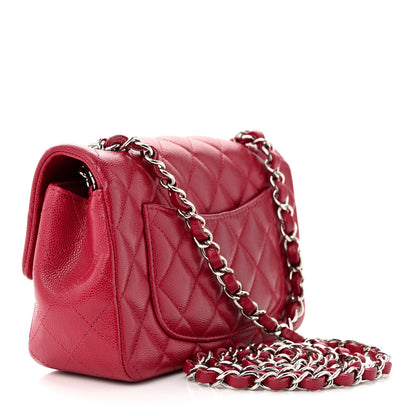 Chanel Caviar Quilted Mini Rectangular Flap Red 3 of 12