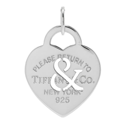Tiffany Sterling Silver Return to Tiffany Ampersand Heart Charm 1 of 4
