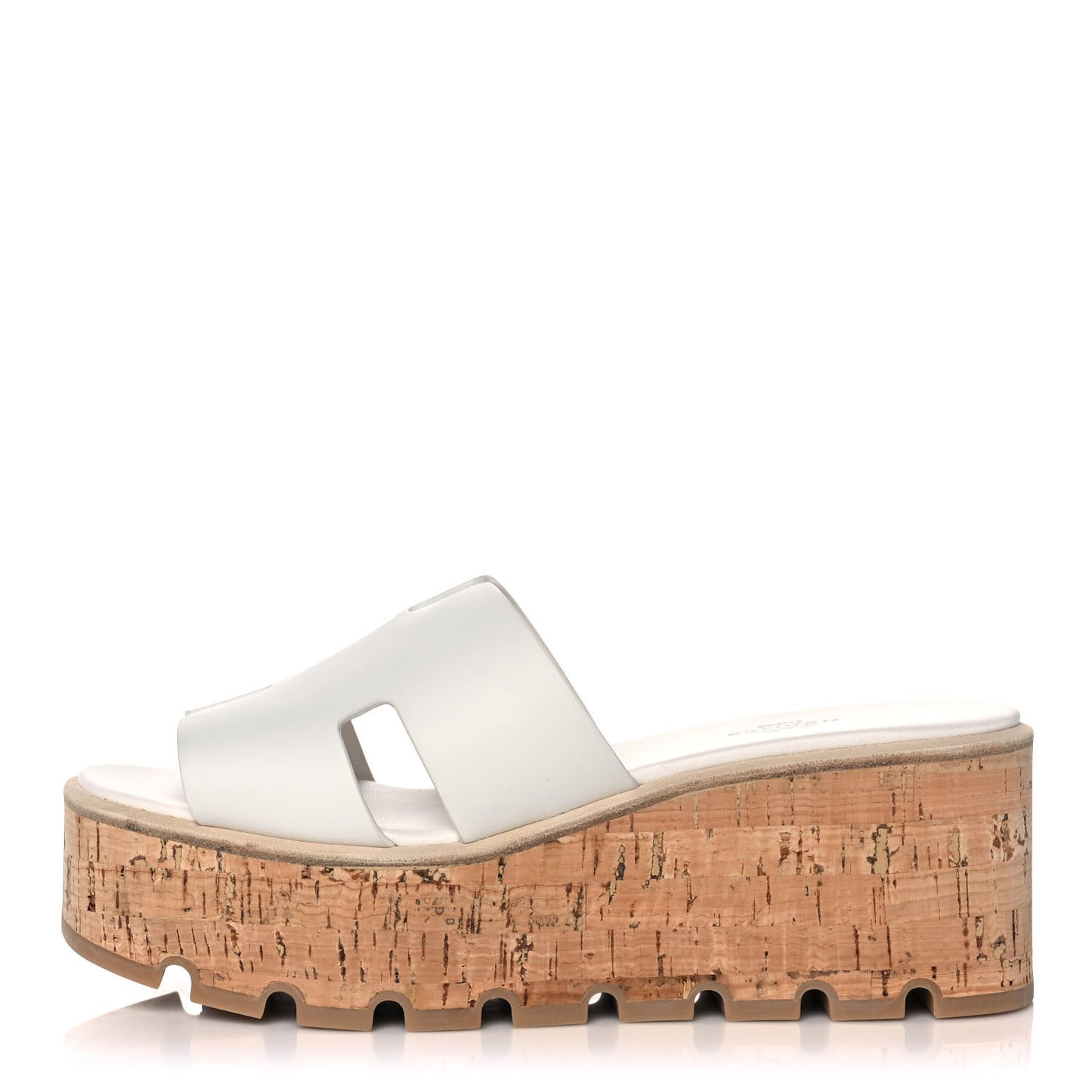 Calfskin Cork Eze 30 Sandals 38 White