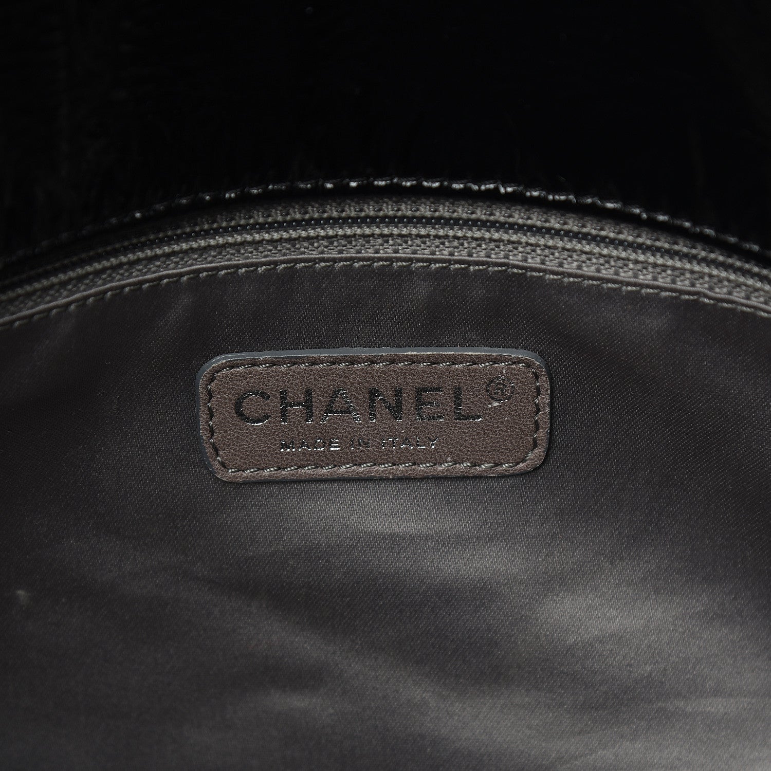 Chanel Vinyl Graphic Edge Flap Black 5 of 9