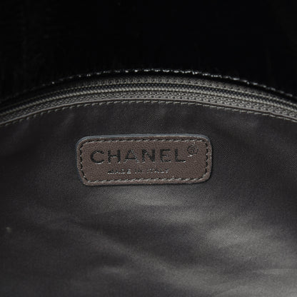 Chanel Vinyl Graphic Edge Flap Black 5 of 9