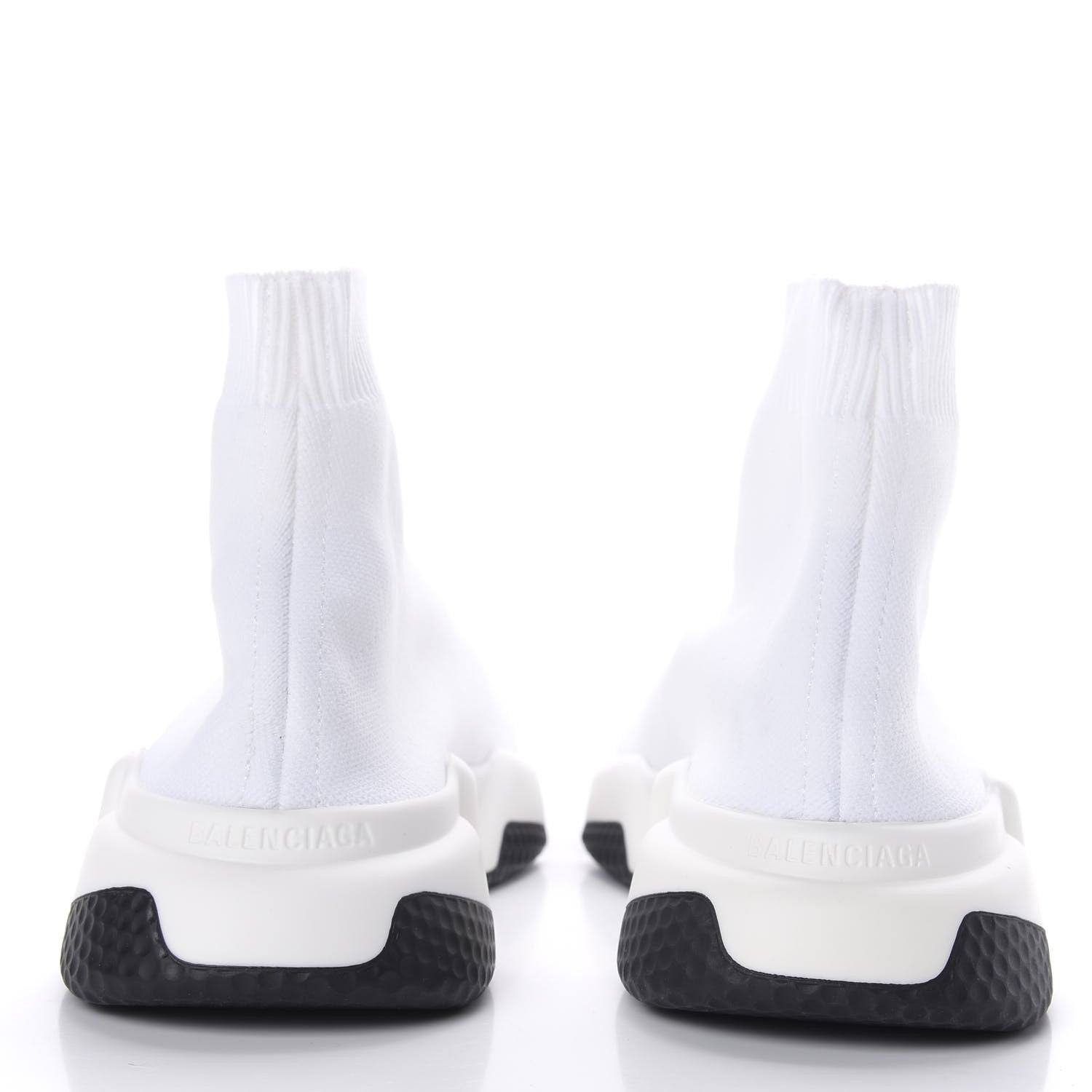 Balenciaga Neoprene Knit Womens Speed Sneakers 37 White Black 6 of 9