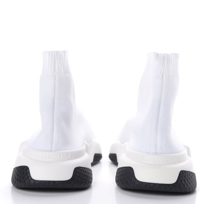 Balenciaga Neoprene Knit Womens Speed Sneakers 37 White Black 6 of 9