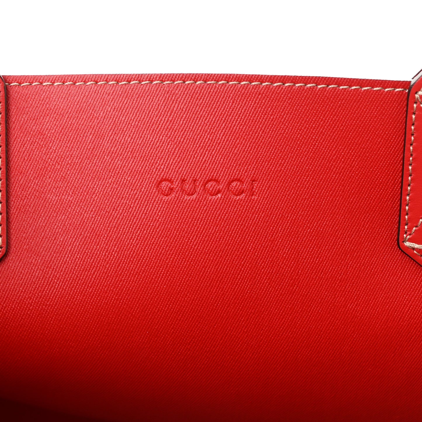 GG Supreme Monogram Small Reversible Tote Beige Red